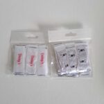 Etiquetas em fita de cetim 2cm personalizada 45unid